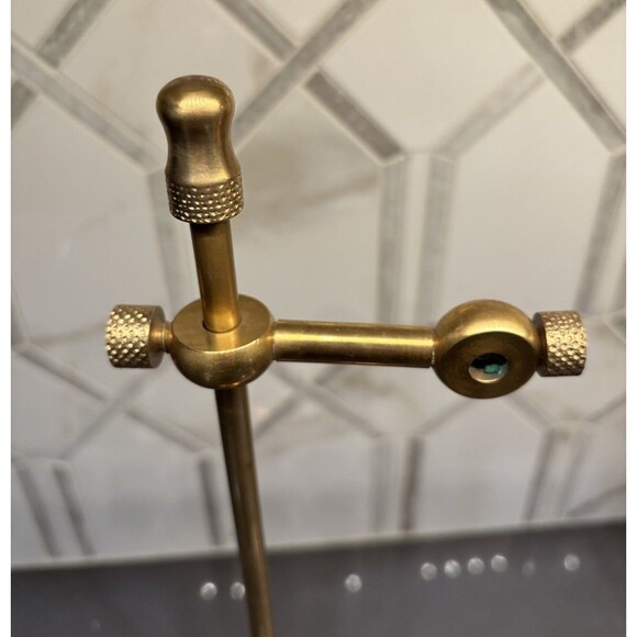 Vintage Desk Top Brass Adjustable Rotating Magnifying Glass Holder Stand 13.5” - Picture 6 of 11